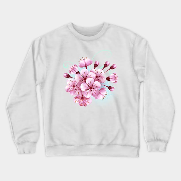 Sakura Flowers Crewneck Sweatshirt by Blackmoon9